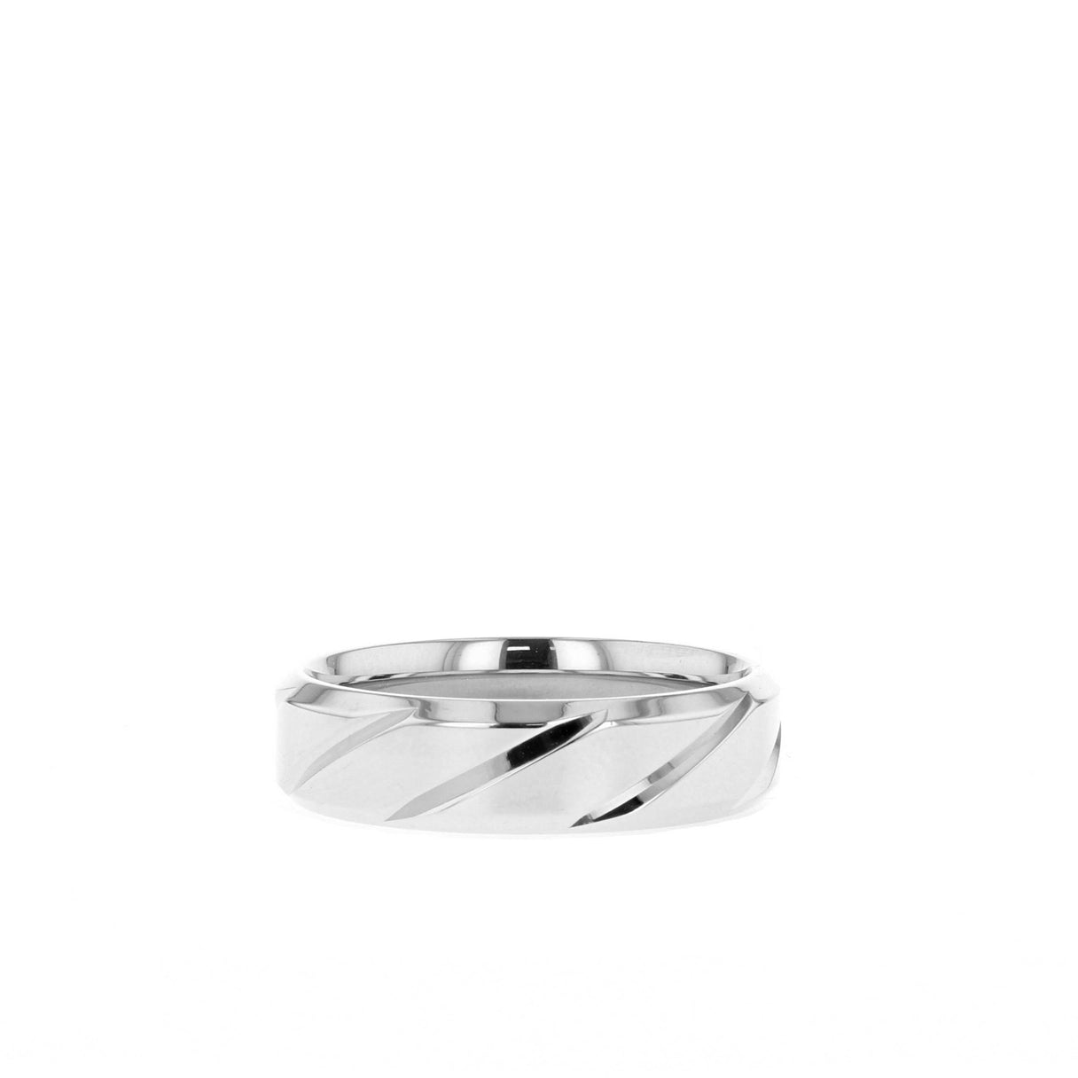 High-Polish Finish Regular Men's Band - crownmoissanite