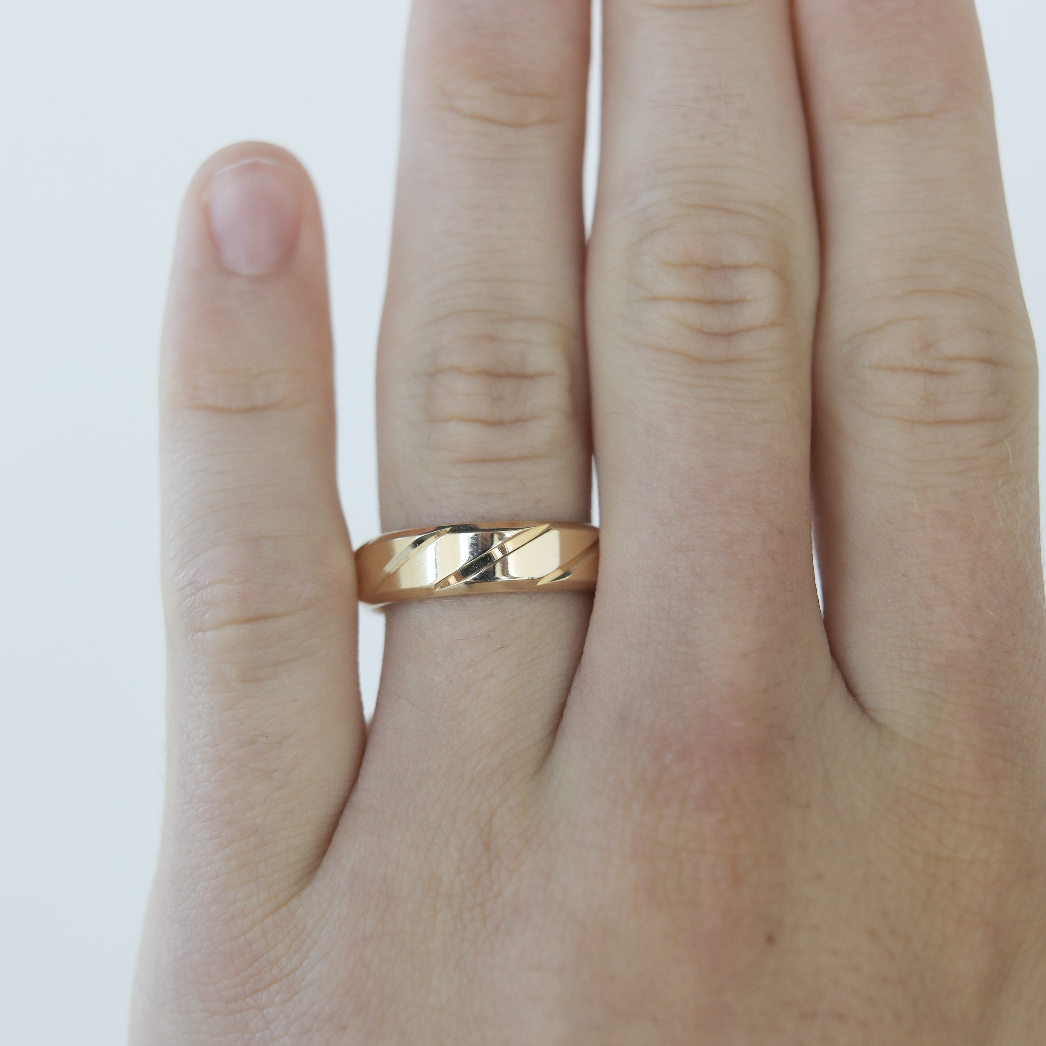 High-Polish Finish Regular Men's Band - crownmoissanite