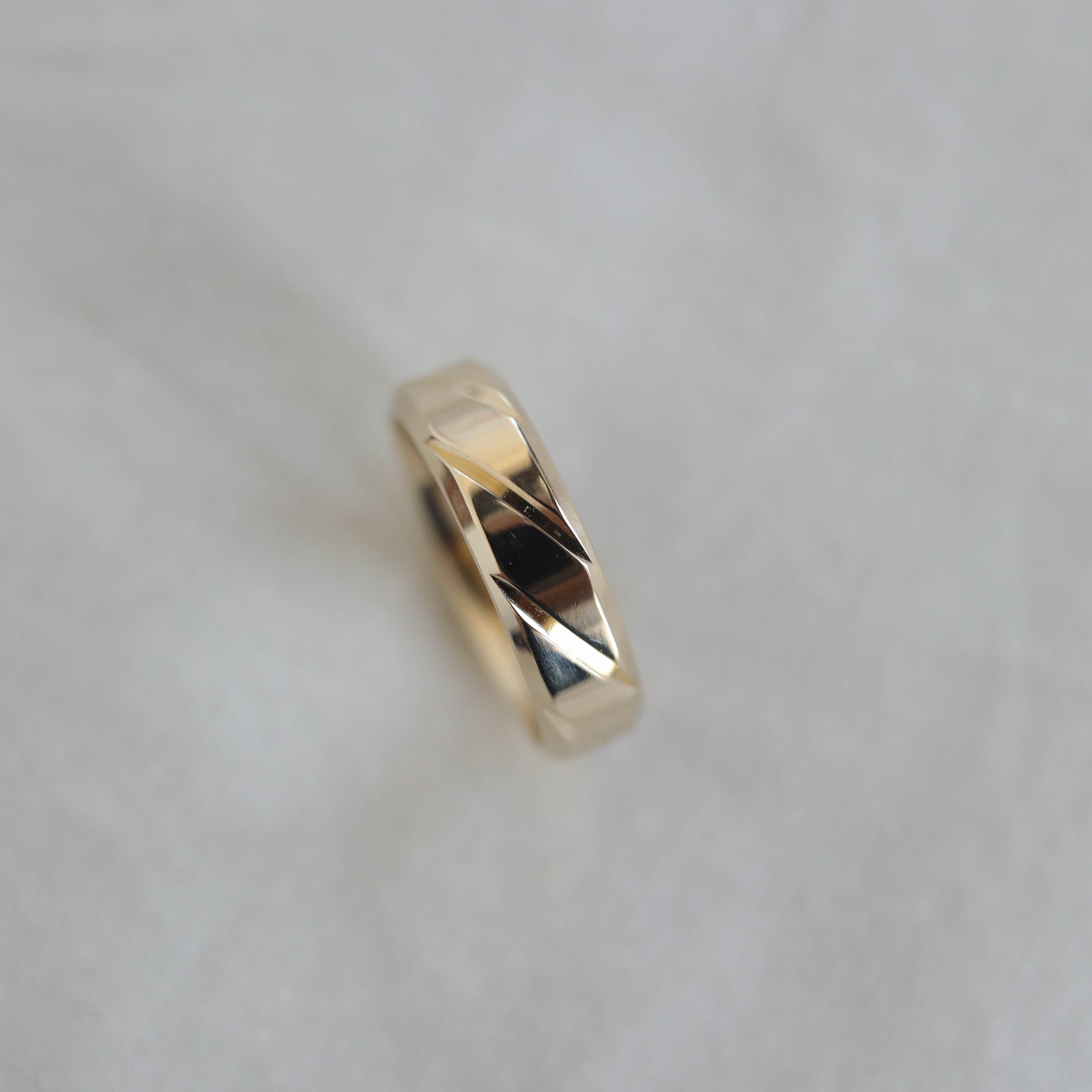 High-Polish Finish Regular Men's Band - crownmoissanite