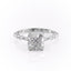 2.15 CT Cushion Cut Dainty Pave Moissanite Engagement Ring - crownmoissanite