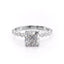 2.15 CT Cushion Cut Hidden Halo & Pave Moissanite Engagement Ring - crownmoissanite