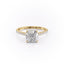2.15 CT Cushion Cut Pave Setting Moissanite Engagement Ring - crownmoissanite