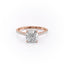 2.15 CT Cushion Cut Pave Setting Moissanite Engagement Ring - crownmoissanite
