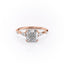2.15 CT Cushion Cut Three Stones Moissanite Engagement Ring - crownmoissanite