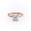 2.15 CT Cushion Cut Twisted Pave Band Moissanite Engagement Ring - crownmoissanite