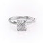 2.15 CT Cushion Cut Twisted Pave Band Moissanite Engagement Ring - crownmoissanite