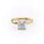 2.15 CT Cushion Cut Twisted Pave Band Moissanite Engagement Ring - crownmoissanite