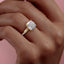 2.15 CT Cushion Cut Twisted Pave Band Moissanite Engagement Ring - crownmoissanite