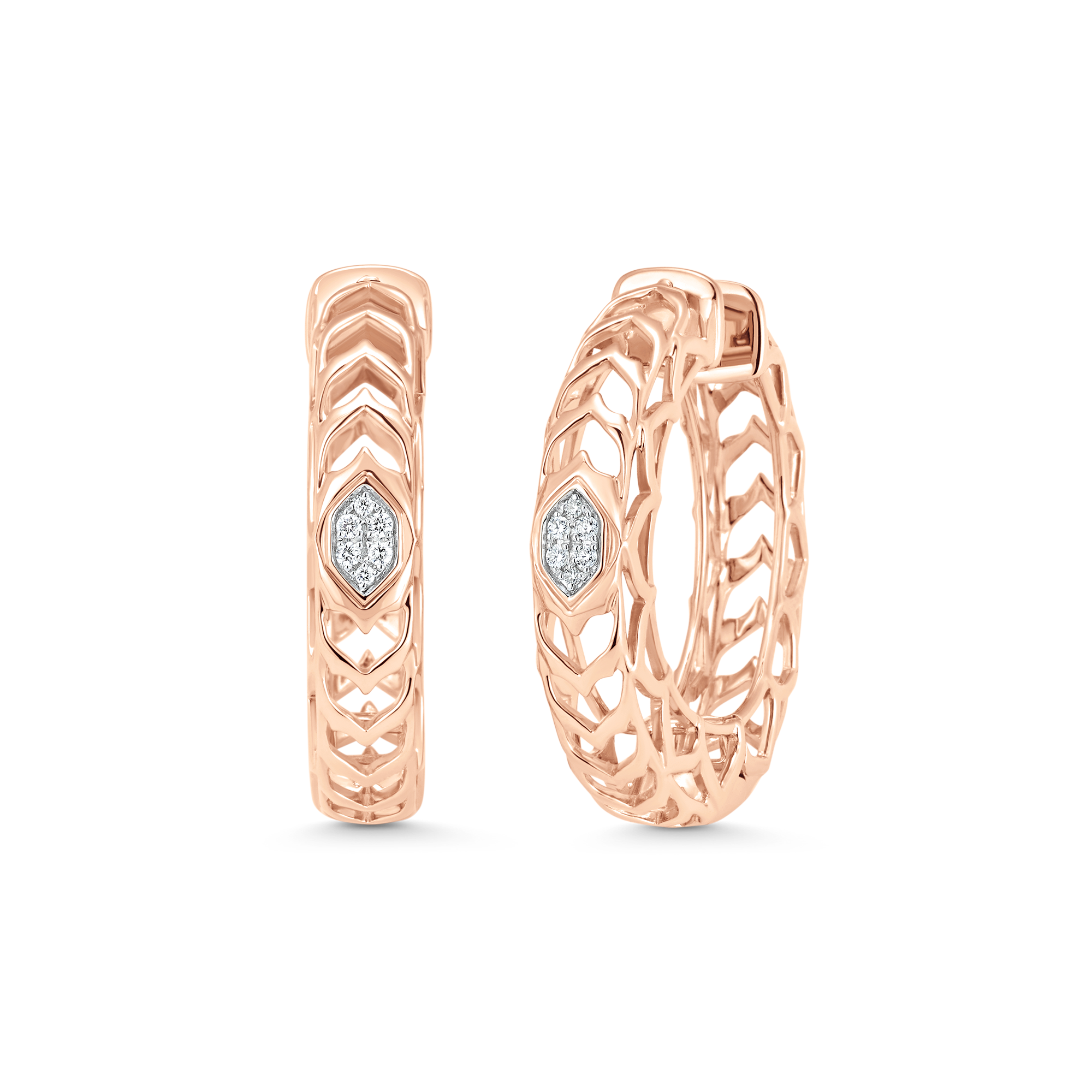 0.10 TCW Round Moissanite Diamond Cluster Earrings - crownmoissanite