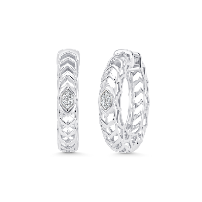 0.10 TCW Round Moissanite Diamond Cluster Earrings - crownmoissanite