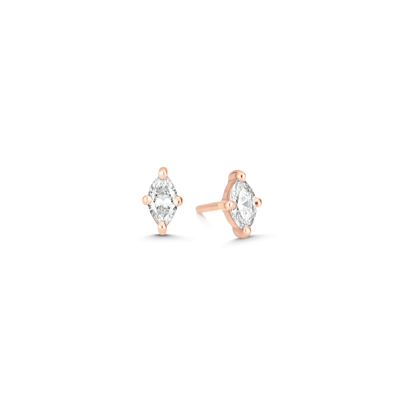 0.24 TCW Marquise Moissanite Diamond Soliatire Stud Earrings - crownmoissanite
