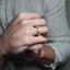 Classic Shield Textured Men's Wedding Band - crownmoissanite