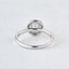 1.0 CT Round Cut Halo Pave Moissanite Engagement Ring - crownmoissanite