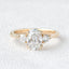 0.94 CT Oval Shaped Moissanite Three Stones Engagement Ring - crownmoissanite