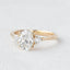 0.94 CT Oval Shaped Moissanite Three Stones Engagement Ring - crownmoissanite