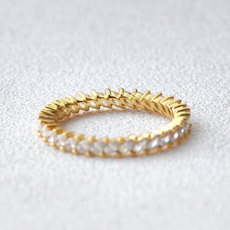 0.96 CT Marquise Cut Full Eternity Moissanite Wedding Band - crownmoissanite