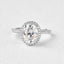 1.91 CT Oval Cut Halo Pave Moissanite Engagement Ring - crownmoissanite