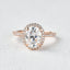 1.91 CT Oval Cut Halo Pave Moissanite Engagement Ring - crownmoissanite
