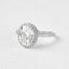 1.91 CT Oval Cut Halo Pave Moissanite Engagement Ring - crownmoissanite