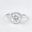 1.8 CT Cushion Cut Halo Pave Moissanite Engagement Ring - crownmoissanite