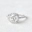 1.8 CT Cushion Cut Halo Pave Moissanite Engagement Ring - crownmoissanite