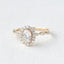 0.94 CT Oval Cut Halo & Pave Moissanite Engagement Ring - crownmoissanite