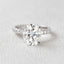 3.74 CT Oval Cut Hidden Halo Pave Moissanite Engagement Ring - crownmoissanite