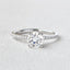 1.0 CT Round Cut Solitaire Pave Moissanite Engagement Ring - crownmoissanite
