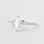 1.0 CT Marquise Cut Solitaire Pave Moissanite Engagement Ring - crownmoissanite