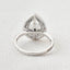 1.33 CT Pear Double Halo Pave Moissanite Engagement Ring - crownmoissanite