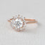 1.0 CT Round Cut Halo Moissanite Engagement Ring - crownmoissanite