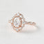 1.33 Carats Oval Shape Micro-paved Accent Stones Moissanite Diamond Engagement Ring - crownmoissanite