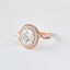 1.33 CT Oval Cut Halo Pave Moissanite Engagement Ring - crownmoissanite