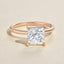 1.18 CT Princess Shaped Moissanite Solitaire Engagement Ring - crownmoissanite