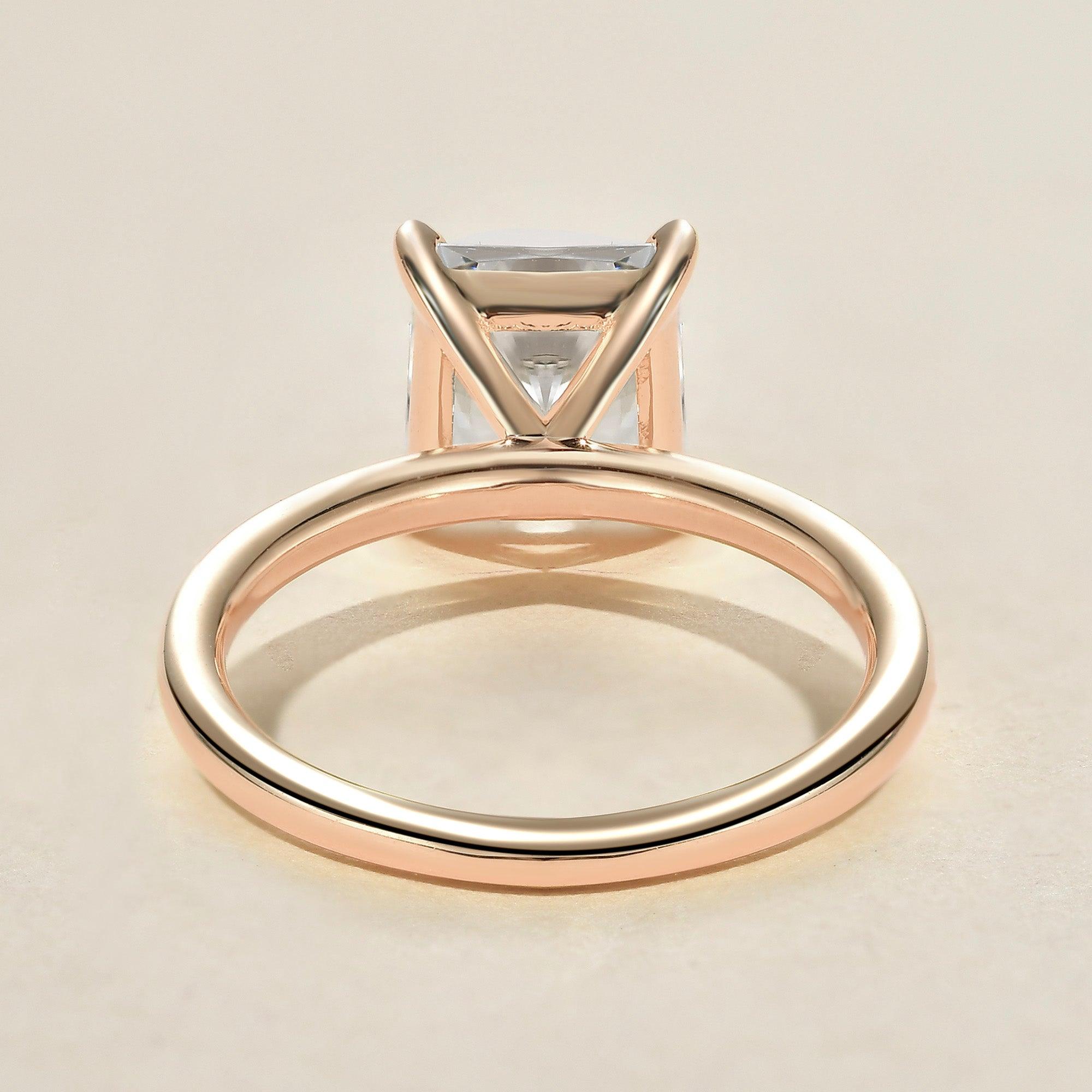 1.18 CT Princess Cut Solitaire Moissanite Engagement Ring - crownmoissanite