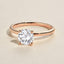 1.0 CT Round Shaped Moissanite Hidden Halo Engagement Ring - crownmoissanite