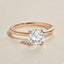 1.0 CT Round Cut Hidden Halo Moissanite Engagement Ring - crownmoissanite