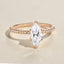 1.0 CT Marquise Shaped Moissanite Solitaire Engagement Ring - crownmoissanite
