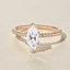 1.0 CT Marquise Shaped Moissanite Solitaire Engagement Ring - crownmoissanite