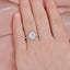 1.0 CT Round Cut Halo Pave Moissanite Engagement Ring - crownmoissanite