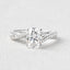 1.91 CT Oval Cut Solitaire Pave Moissanite Engagement Ring - crownmoissanite