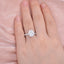 3.74 CT Oval Cut Hidden Halo Pave Moissanite Engagement Ring - crownmoissanite