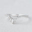 0.36 CT Marquise And Round Curved Moissanite Wedding Band - crownmoissanite
