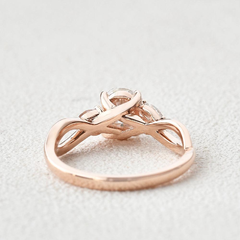 1.33 CT Oval Shaped Moissanite Art Deco Engagement Ring - crownmoissanite