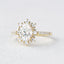 1.33 CT Oval Cut Halo Pave Moissanite Engagement Ring - crownmoissanite