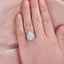 1.33 CT Pear Double Halo Pave Moissanite Engagement Ring - crownmoissanite