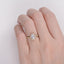 1.33 CT Oval Cut Halo Twisted Pave Moissanite Engagement Ring - crownmoissanite