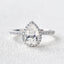1.25 CT Pear Cut Halo Pave Moissanite Engagement Ring - crownmoissanite