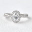 1.33 CT Oval Cut Halo Twisted Pave Moissanite Engagement Ring - crownmoissanite