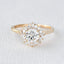 1.0 CT Round Cut Halo Moissanite Engagement Ring - crownmoissanite